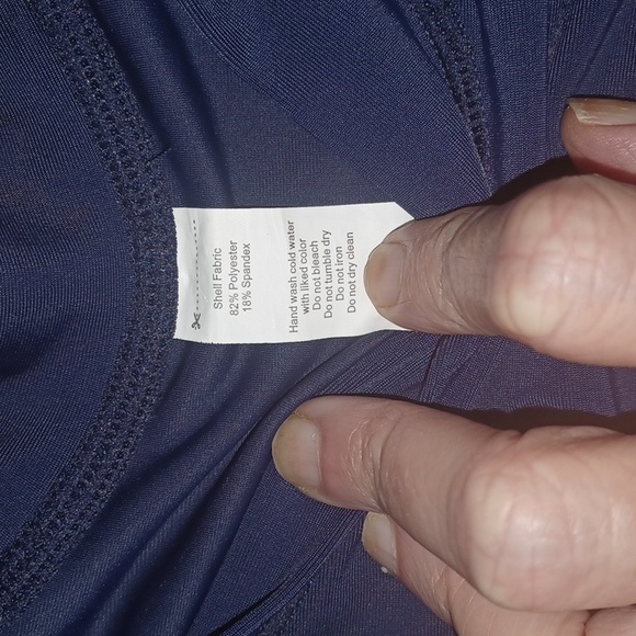 Short Sleeve Rashguard in Navy With Floral Sleeves, Size XL - Picture 6 of 6